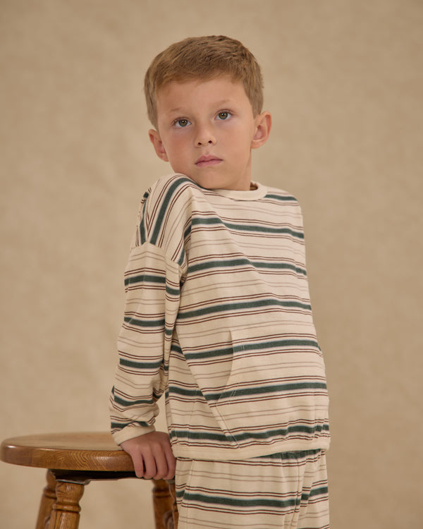 Rylee Cru Relaxed Set Retro Stripe