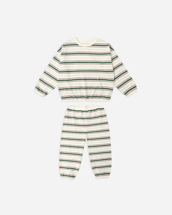 rylee cru Relaxed Set Retro Stripe