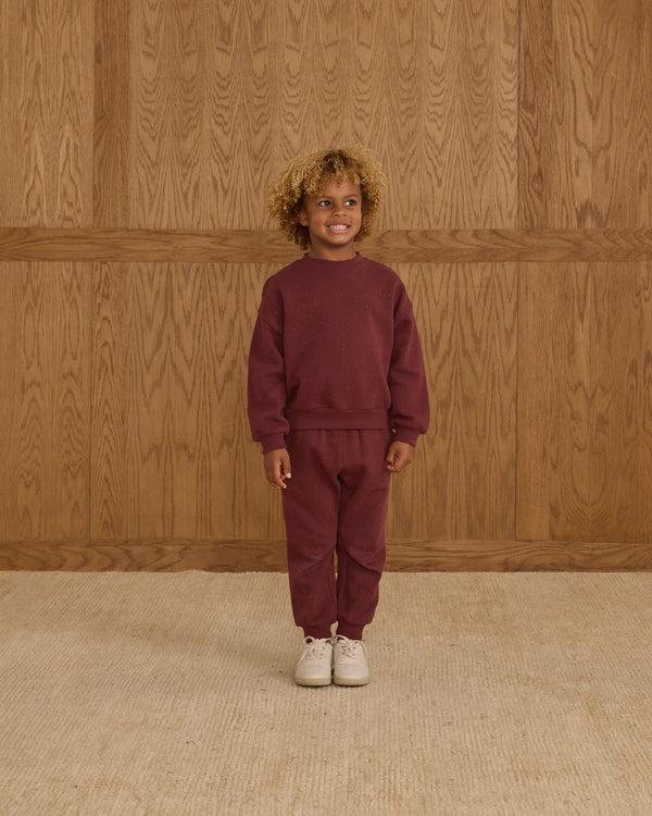 Rylee Cru Relaxed Sweatpant Burgundy