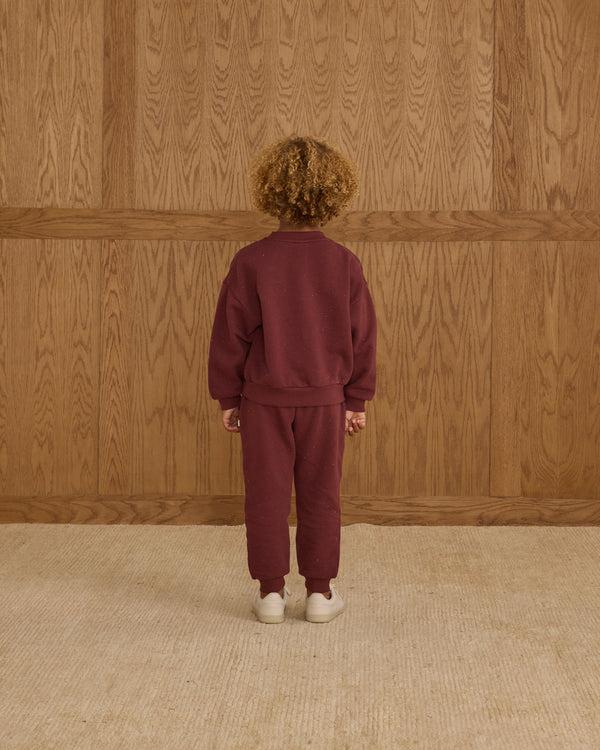 Rylee Cru Relaxed Sweatpant Burgundy