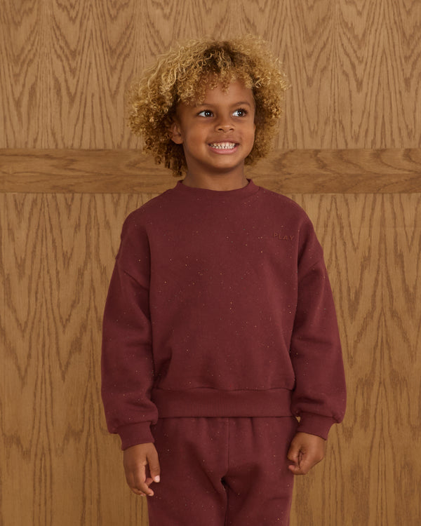 Rylee Cru Relaxed Sweatshirt Burgundy
