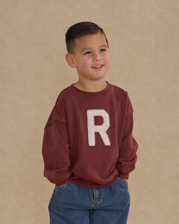 Rylee Cru Relaxed Sweatshirt Burgundy