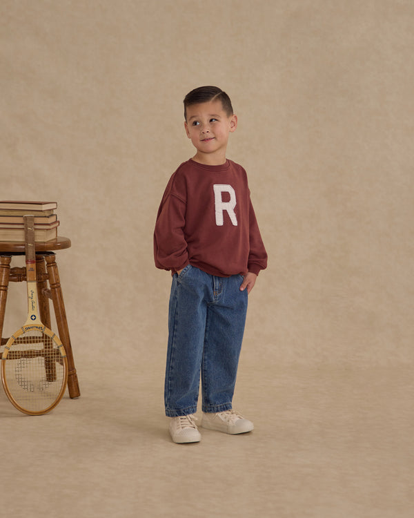 Rylee Cru Relaxed Sweatshirt Burgundy