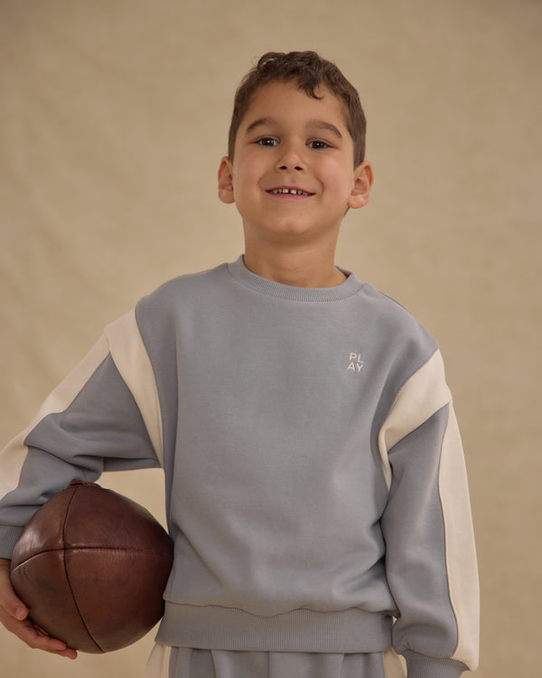 Rylee Cru Relaxed Sweatshirt Dusty Blue