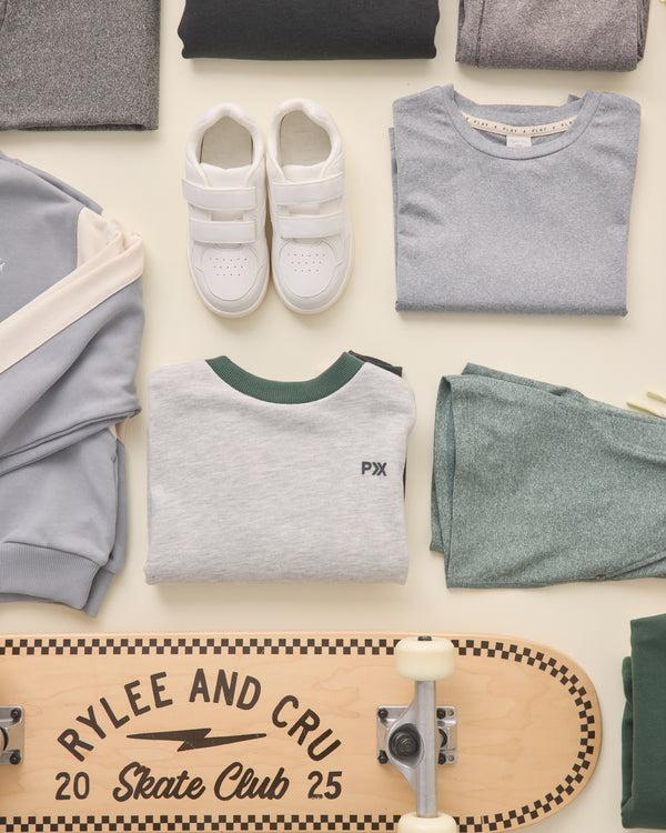 Rylee Cru Relaxed Sweatshirt Heathered Ash