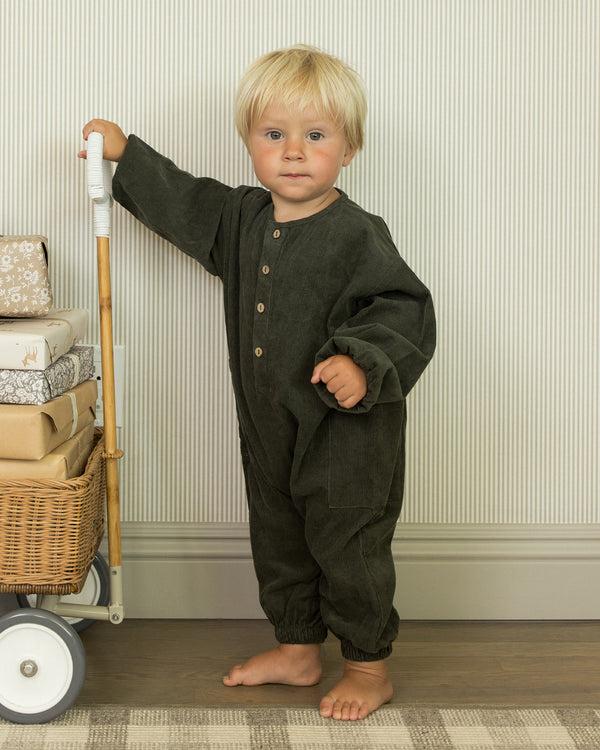 Rylee Cru Relaxed Woven Jumpsuit Evergreen