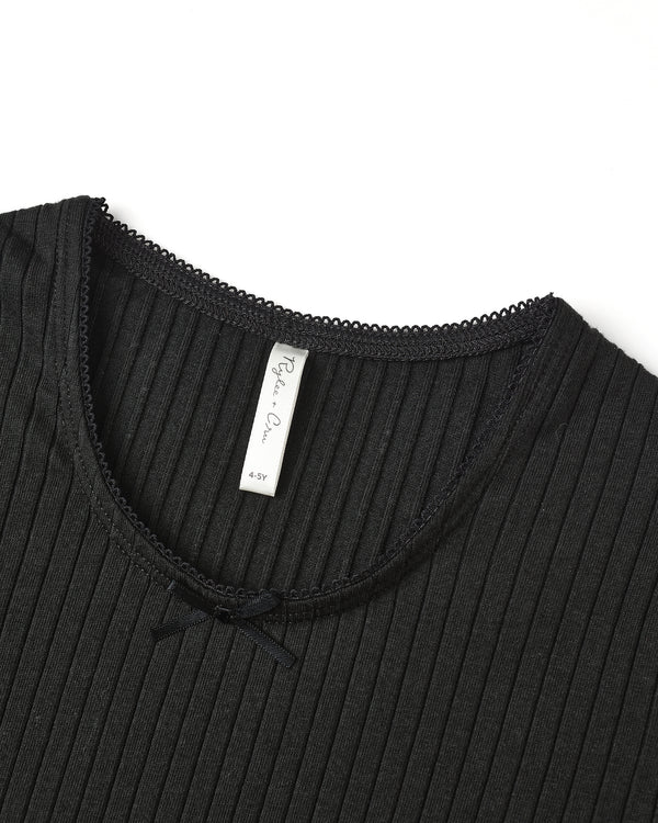 Rylee Cru Ribbed Long Sleeve Black