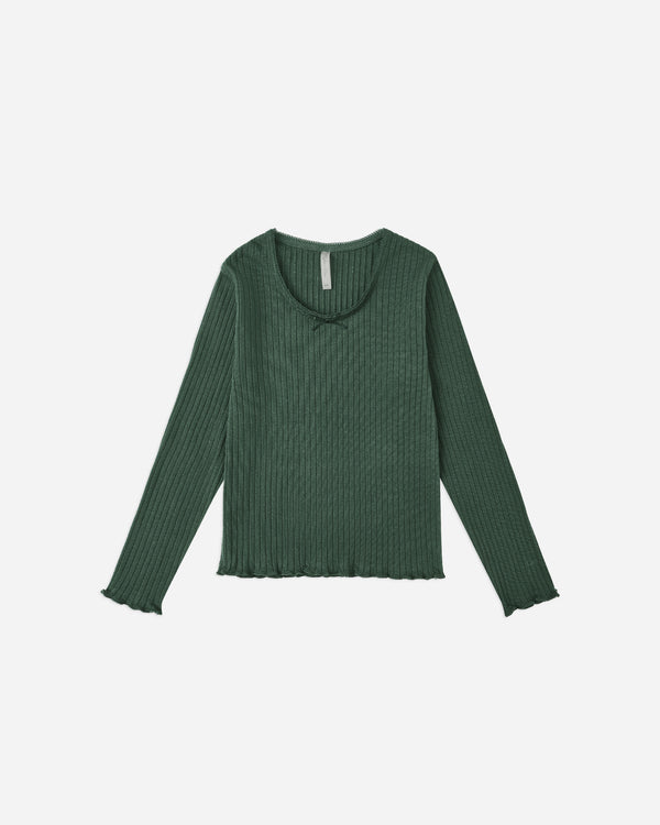 rylee cru Ribbed Long Sleeve Green