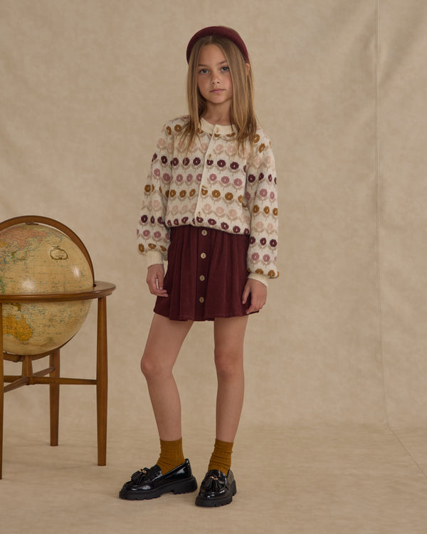 Rylee Cru Ribbed Socks Golden Burgundy