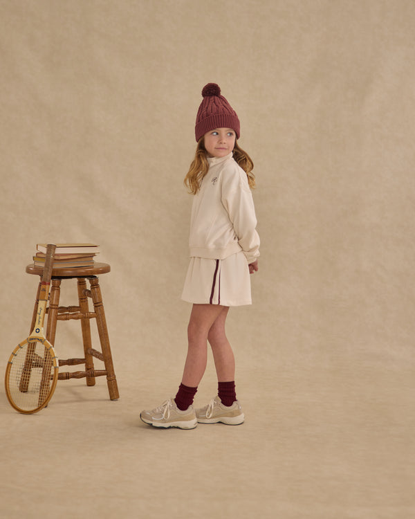 Rylee Cru Ribbed Socks Golden Burgundy