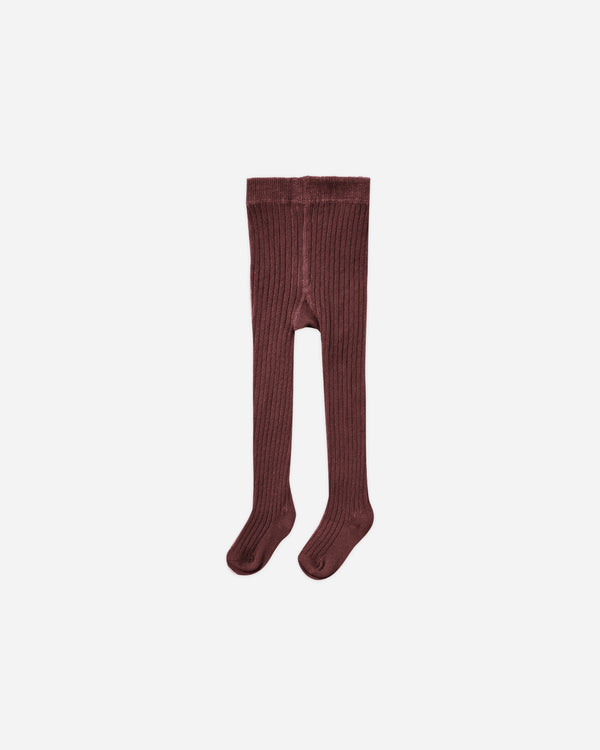 rylee cru Ribbed Tights Burgundy