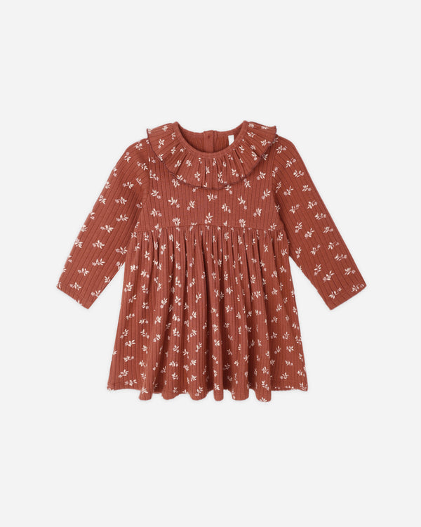 rylee cru Ruffle Collar Dress Ruby Ditsy