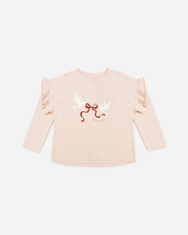 rylee cru Ruffle Long Sleeve Tee Peace