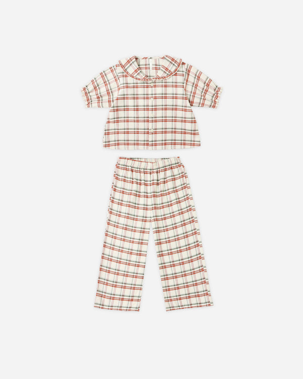 rylee cru Ruffle Pajamas Holiday Flannel