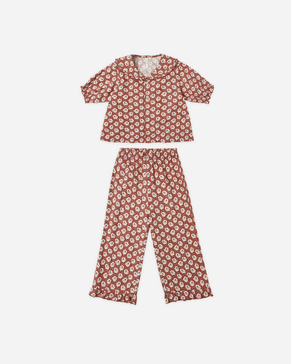 rylee cru Ruffle Pajamas Ruby Fleur