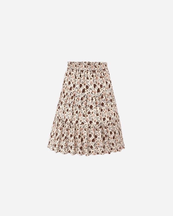 rylee cru Ruffle Tiered Midi Skirt Posy