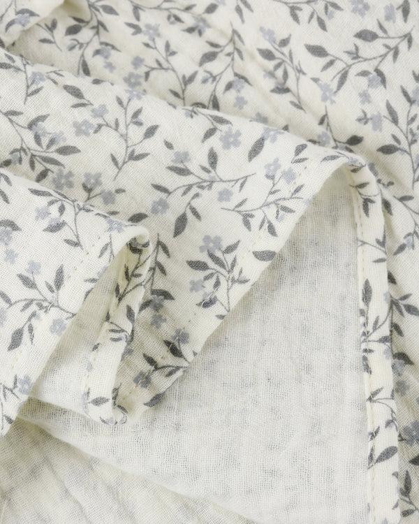 Rylee Cru Ruffled Midi Skirt Blue Vines