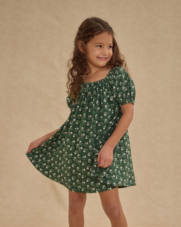 Rylee Cru Sabrina Mini Dress Green Ditsy