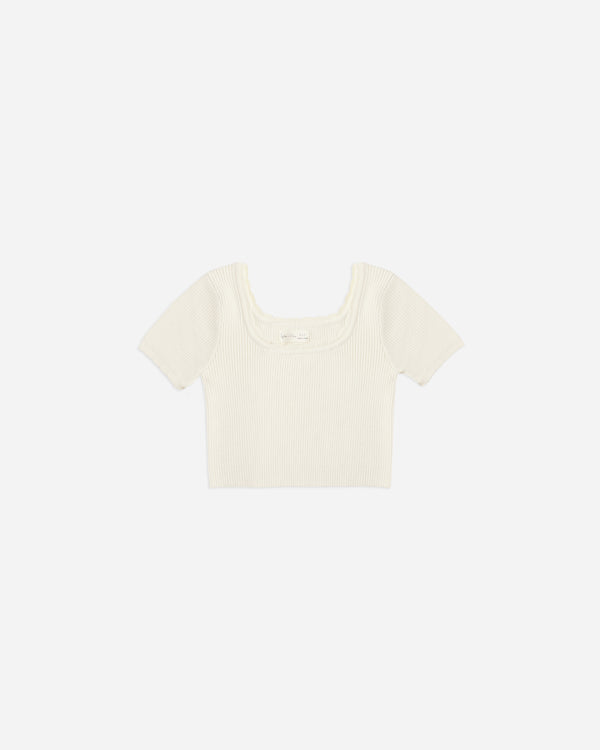 rylee cru Scallop Tee Natural