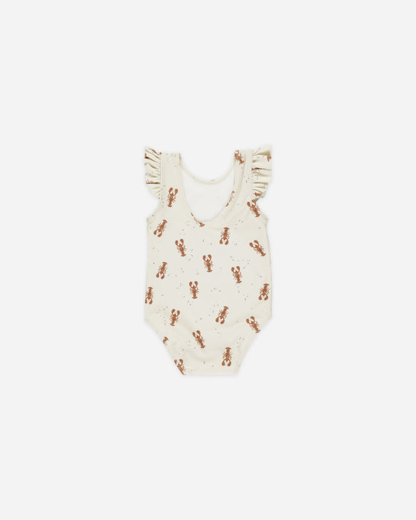 Rylee Cru Scoop Back Onepiece Lobsters