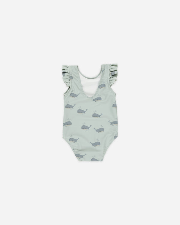 Rylee Cru Scoop Back Onepiece Whales