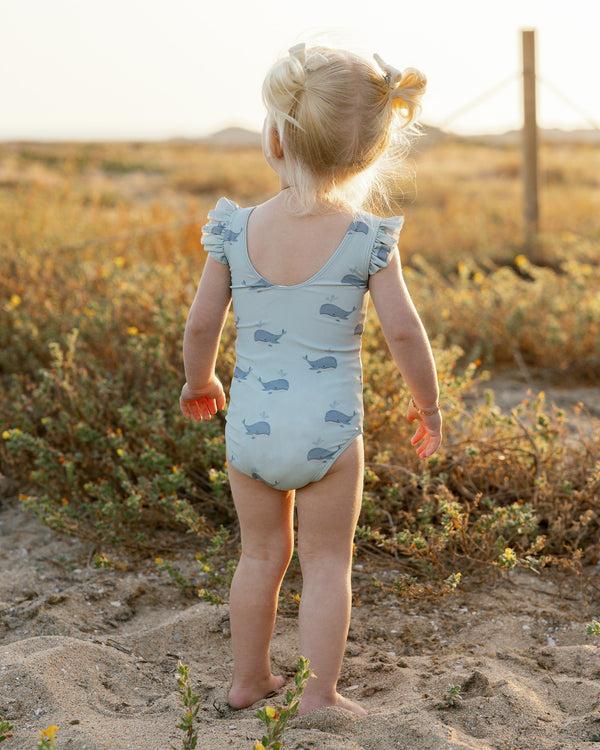 Rylee Cru Scoop Back Onepiece Whales