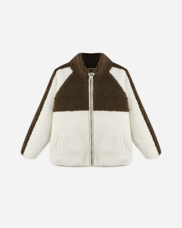 rylee cru Sherpa Trails Jacket Brown Color Block
