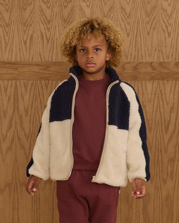 Rylee Cru Sherpa Trails Jacket Navy Color Block