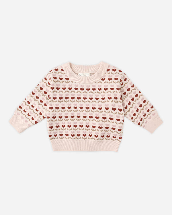 rylee cru Shiloh Sweater Ruby Hearts