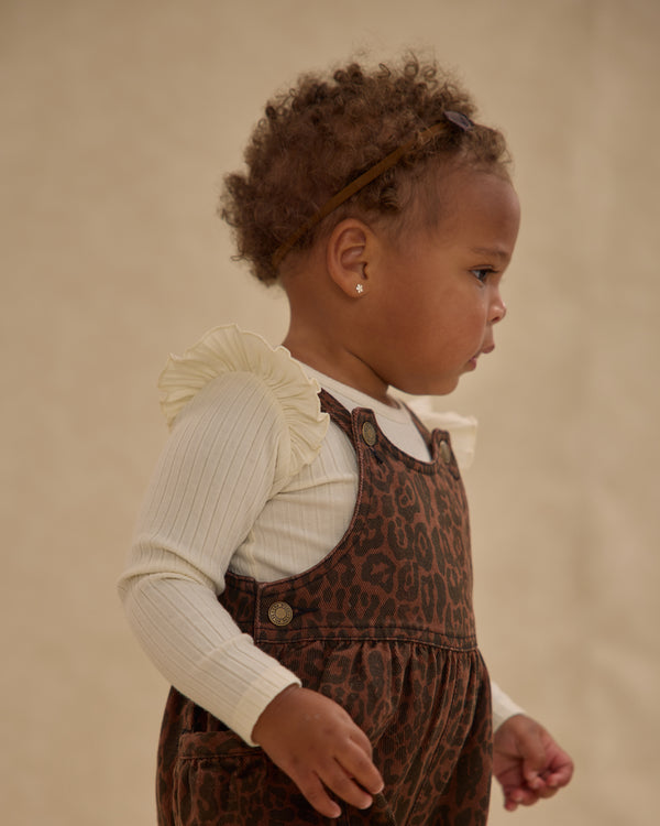 Rylee Cru Shoulder Ruffle Bodysuit Ivory