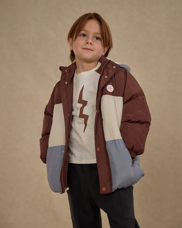 Rylee Cru Ski Puffer Jacket Brown