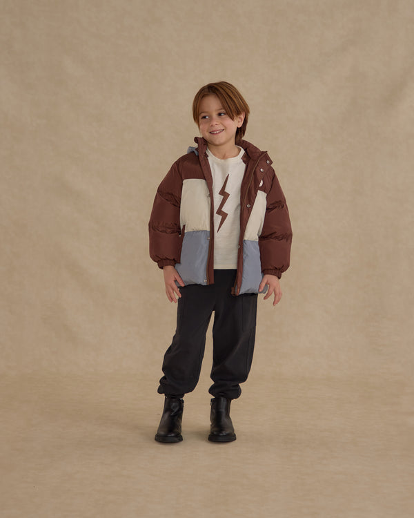 Rylee Cru Ski Puffer Jacket Brown