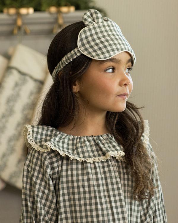 Rylee Cru Sleep Mask Evergreen Gingham