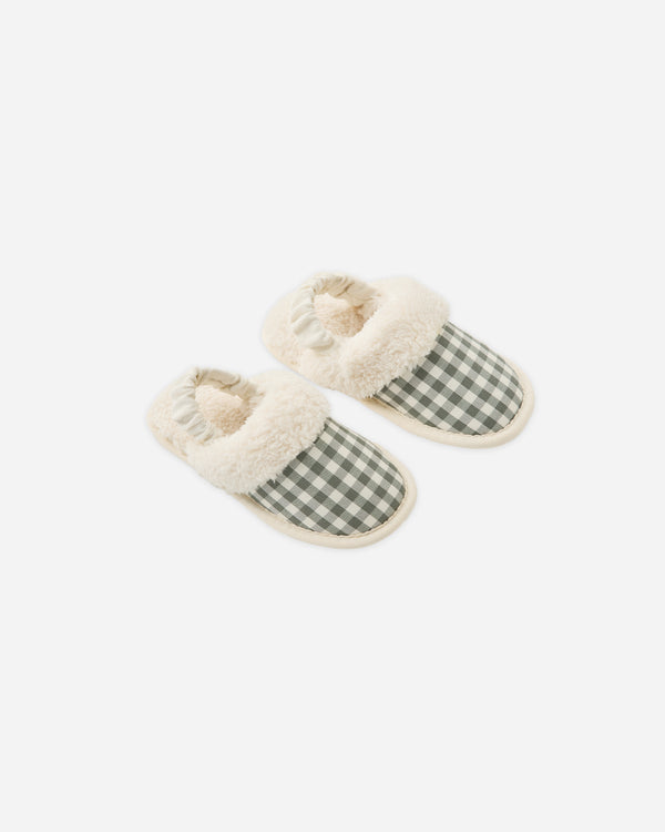 Rylee Cru Slippers Evergreen Gingham