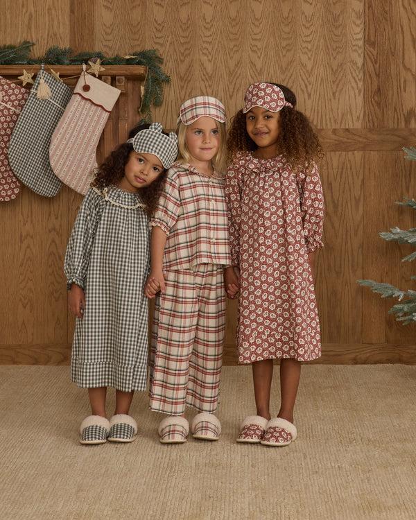 Rylee Cru Slippers Evergreen Gingham