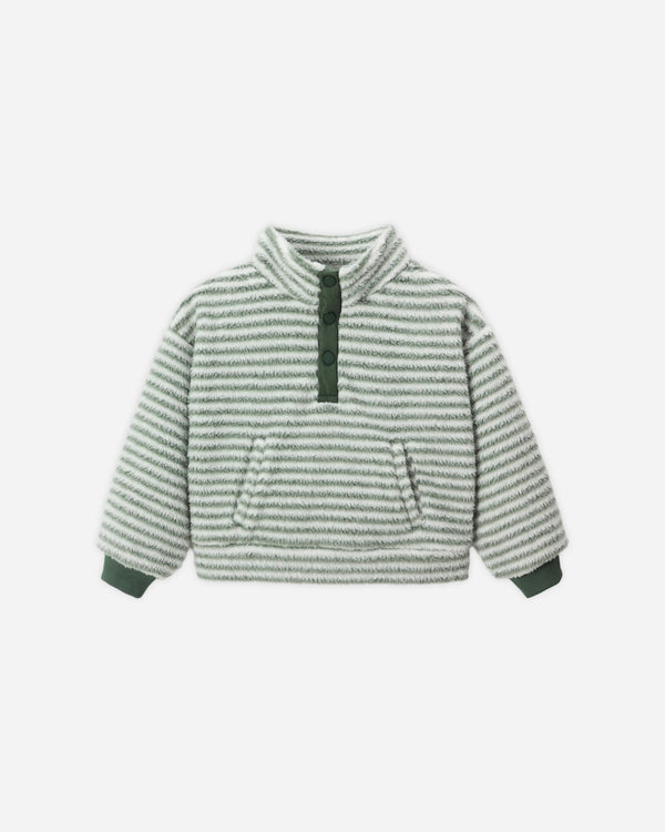 rylee cru Snap Pullover Evergreen Stripe