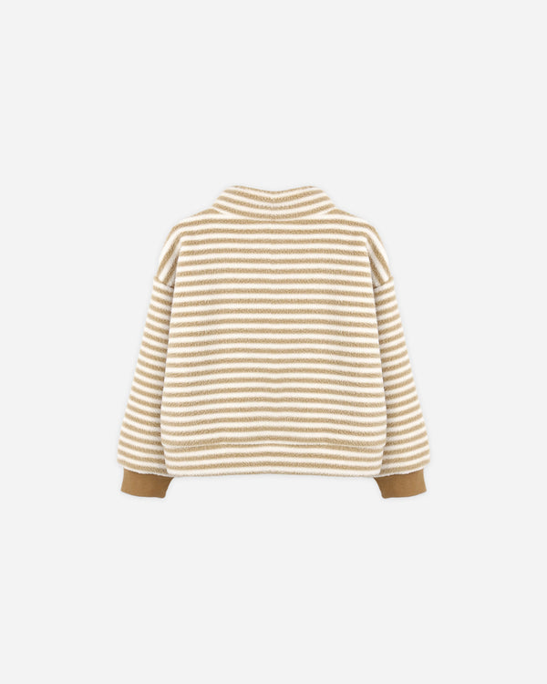 Rylee Cru Snap Pullover Toffee Stripe