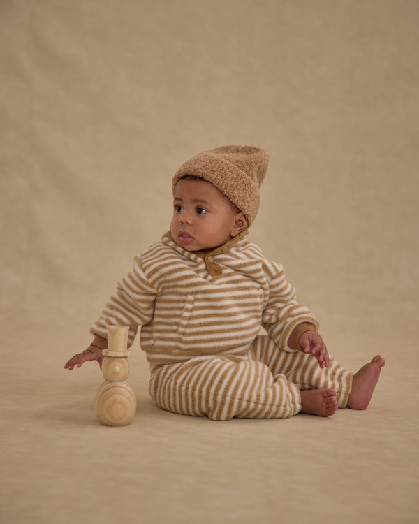 Rylee Cru Snap Pullover Toffee Stripe