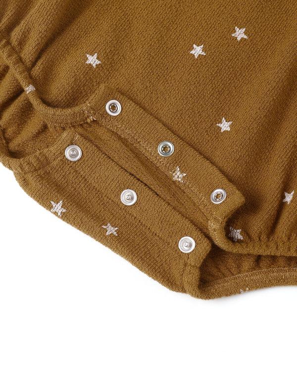 Rylee Cru Spongey Knit Romper Golden Stars