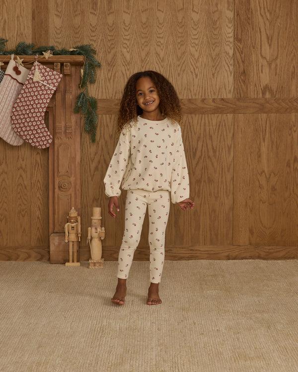 Rylee Cru Spongey Knit Set Ruby Ditsy