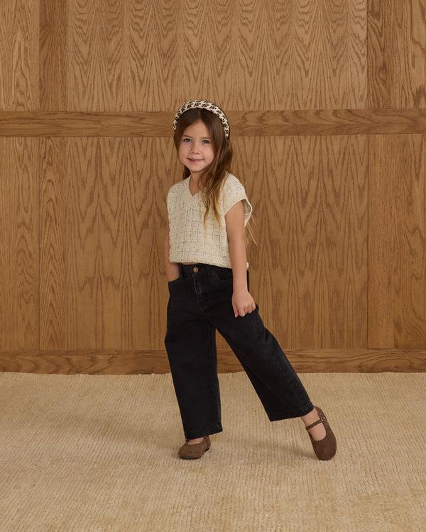 Rylee Cru Straight Leg Pant Washed Black