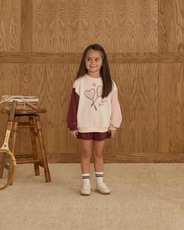 Rylee Cru Sweat Short Burgundy