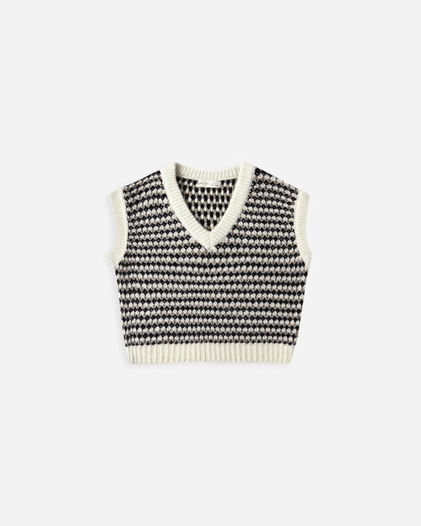 rylee cru Sweater Vest Black Speckle