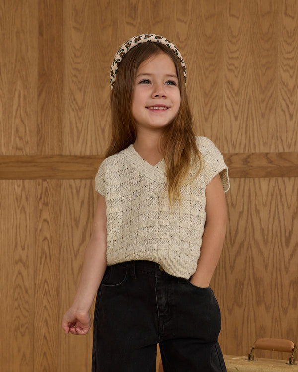 Rylee Cru Sweater Vest Oatmeal Speckle