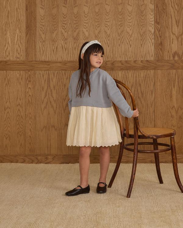 Rylee Cru Sweatshirt Dress Dusty Blue