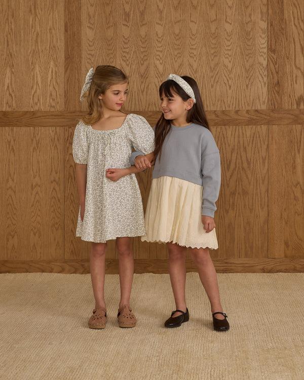 Rylee Cru Sweatshirt Dress Dusty Blue