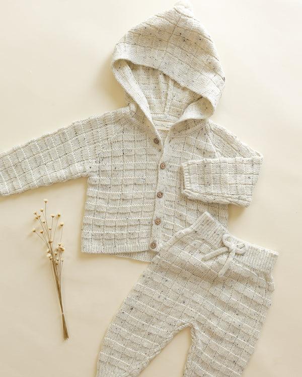 Rylee Cru Tassel Cardigan Oatmeal Speckle