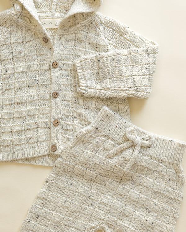Rylee Cru Tassel Cardigan Oatmeal Speckle