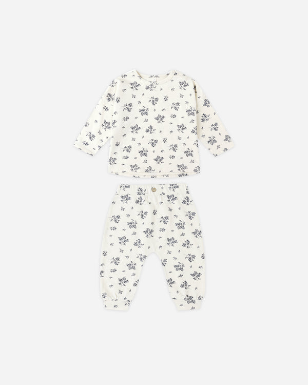 rylee cru Tee + Pant Set Blue Floral