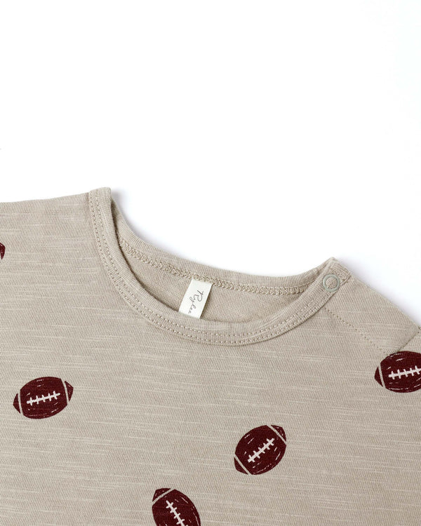 Rylee Cru Tee + Pant Set Footballs